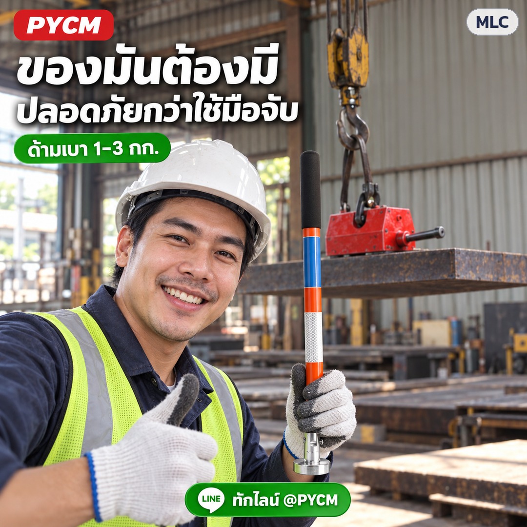 ด้ามแม่เหล็กควบคุมโหลดยก – ของมันต้องมี ปลอดภัยกว่าใช้มือจับ