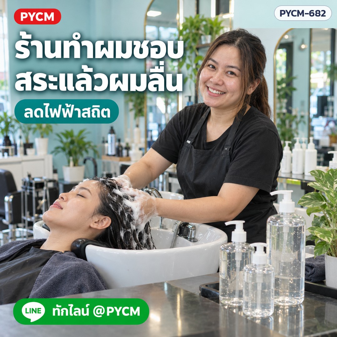 ร้านทำผมชอบ สระแล้วผมลื่น ลดไฟฟ้าสถิต