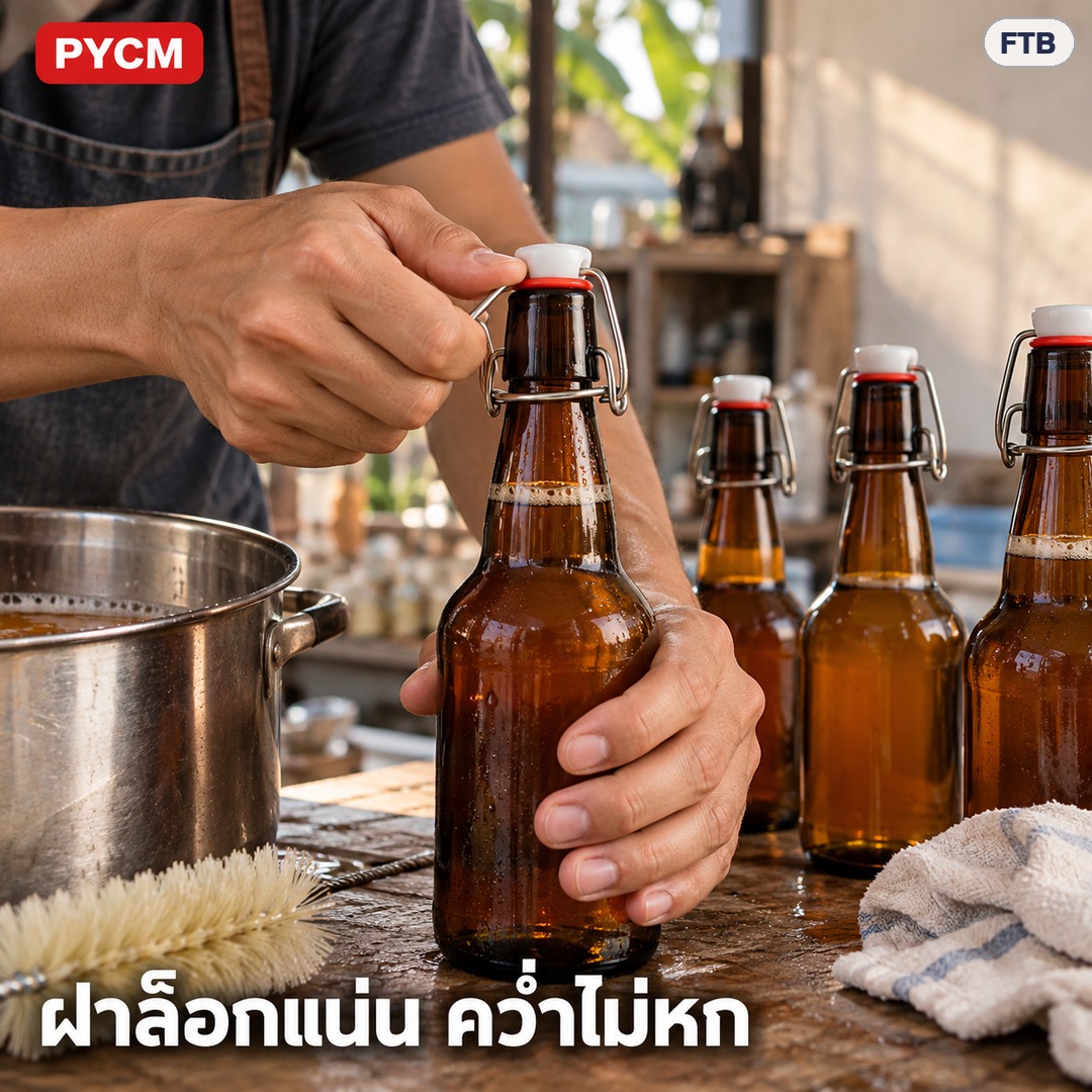 ขวดแก้วฝาล็อก – ฝาล็อกแน่น คว่ำไม่หก