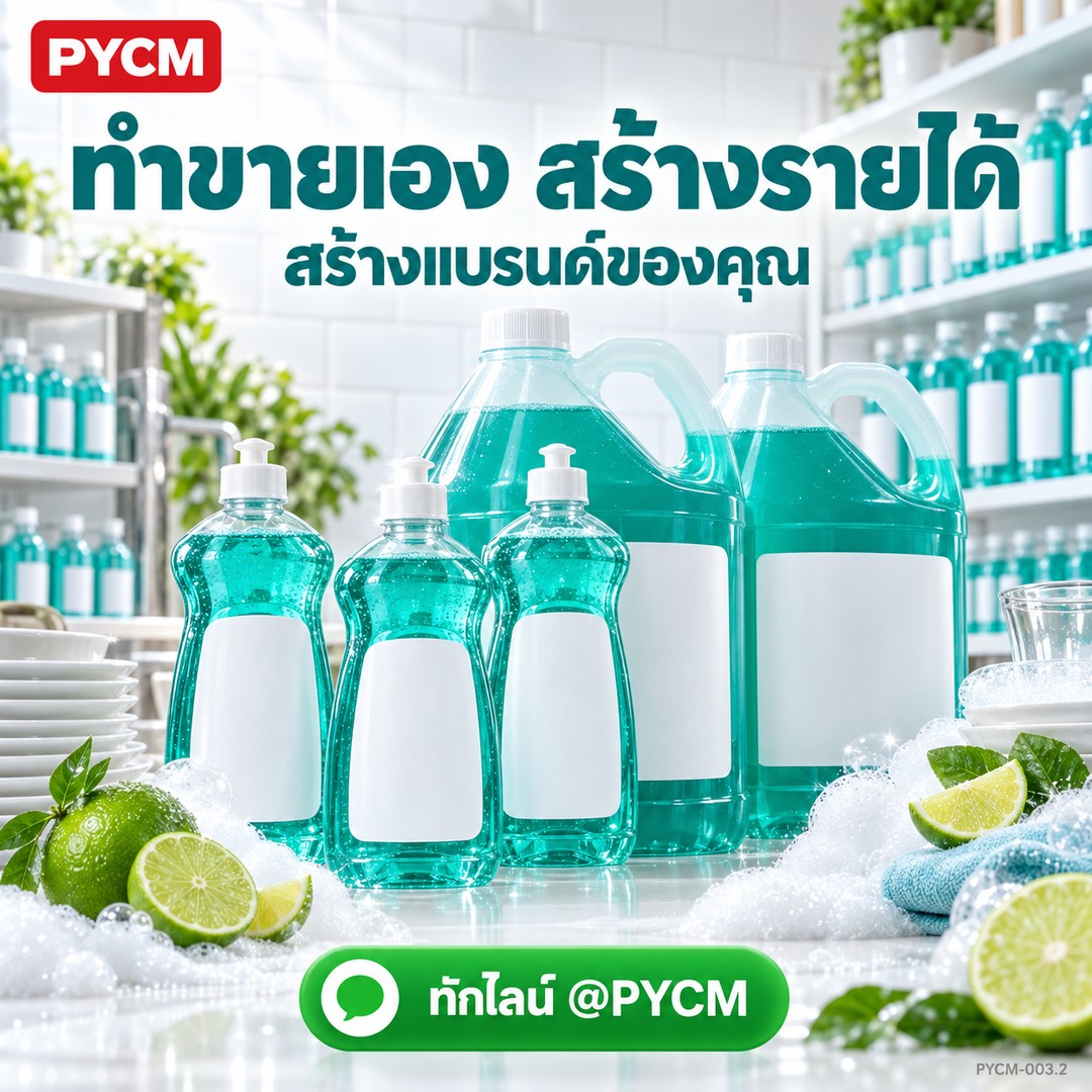 ทำขายเอง สร้างรายได้ สร้างแบรนด์น้ำยาล้างจานของคุณ