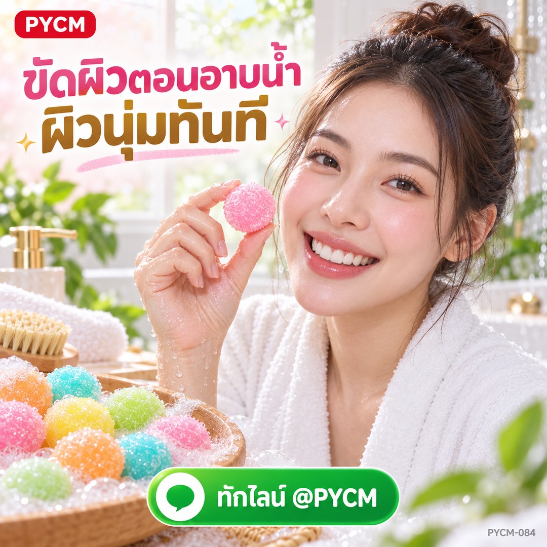 ขัดผิวตอนอาบน้ำ ผิวนุ่มทันที ด้วยสบู่สครับน้ำตาลเมือกหอยทาก