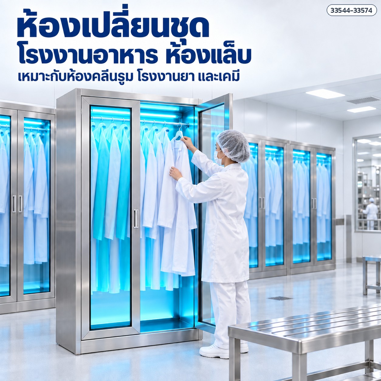 ห้องเปลี่ยนชุด โรงงานอาหาร ห้องแล็บ