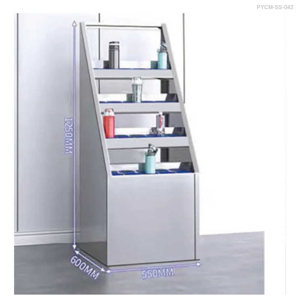 ชั้นวางแก้วน้ำแบบขั้นบันได 25 ช่อง PYCM-SS-042