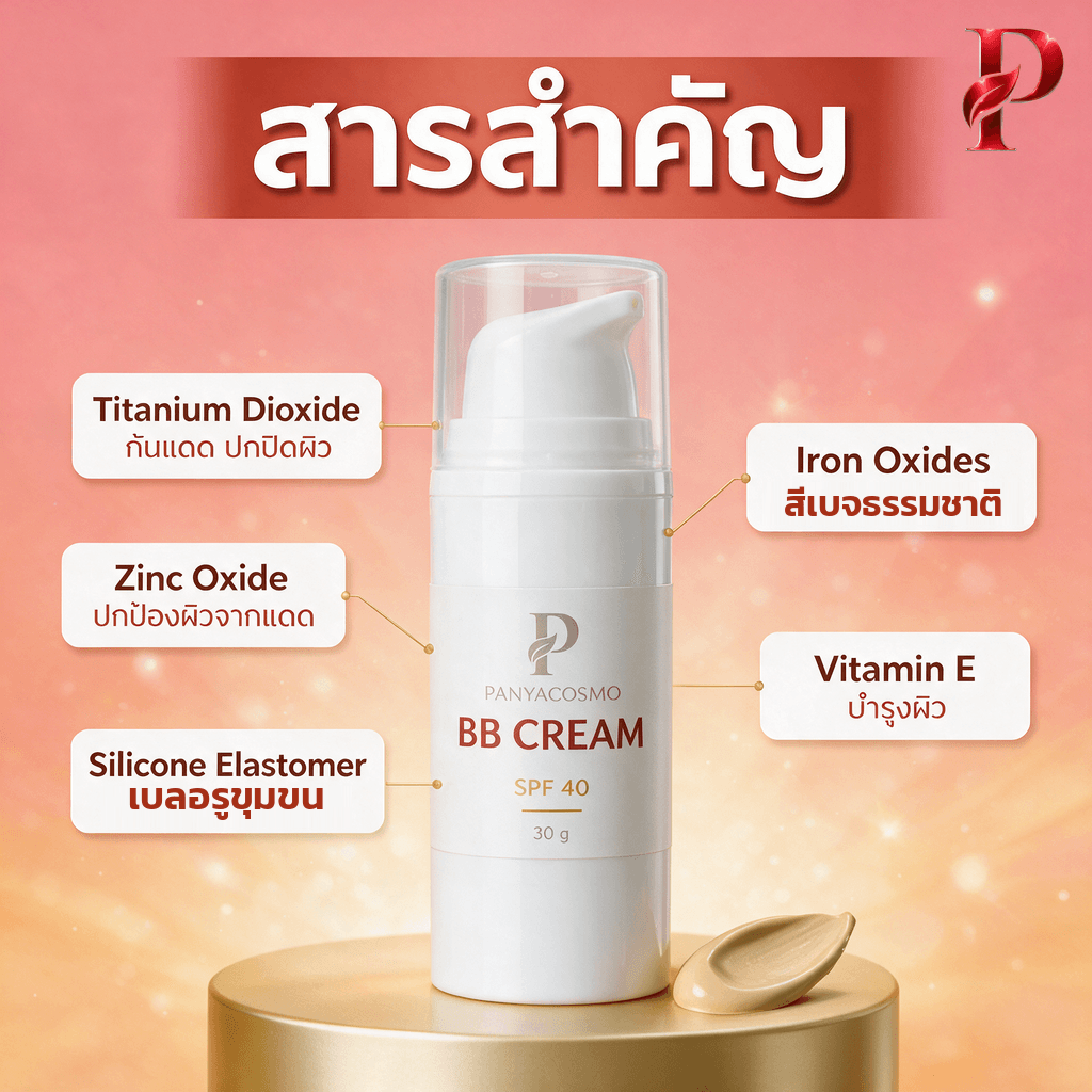 สารสำคัญในบีบีครีมกันแดด SPF 40