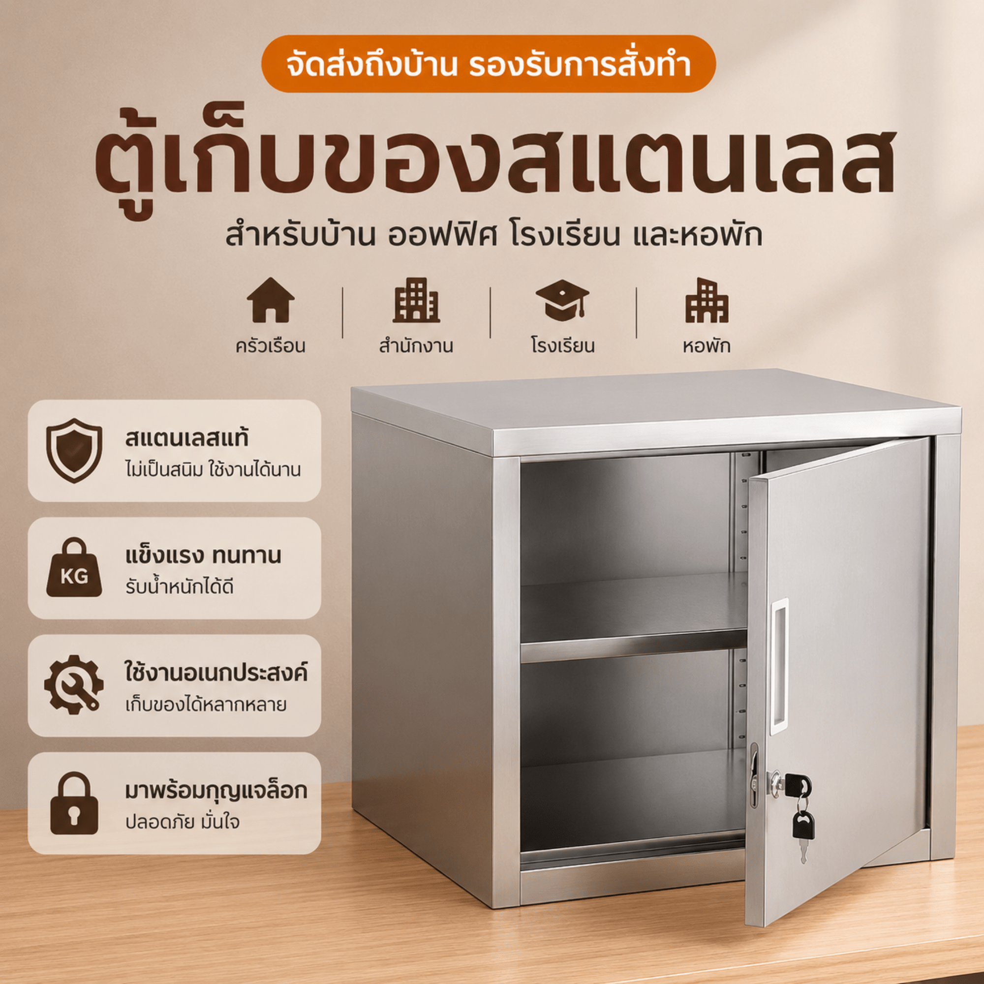 ตู้เก็บของสแตนเลส / เหล็ก PYCM