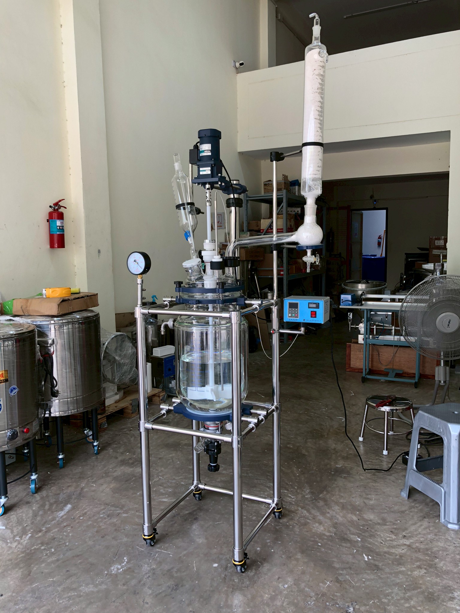 เครื่องปฏิกรณ์แก้วสองชั้น ขนาด 1L ถึง 100L Glass Reactors
