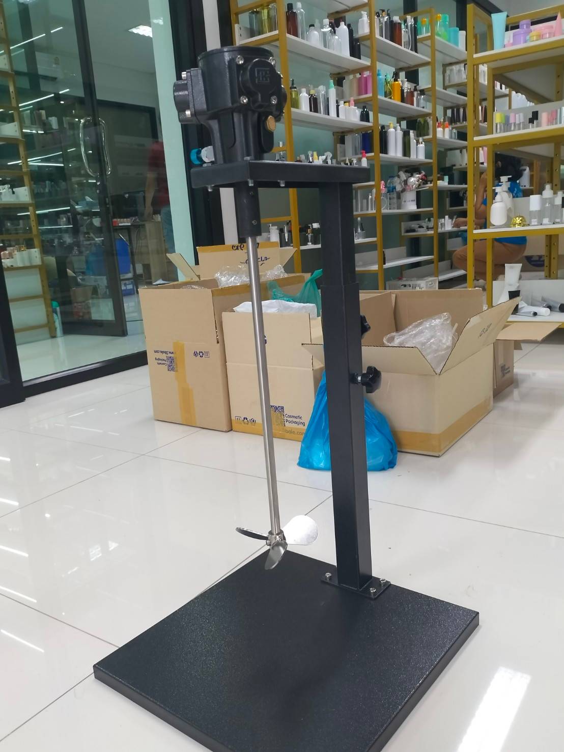 เครื่องปั่นผสม ต่อปั้มลม Pneumatic mixer seahui