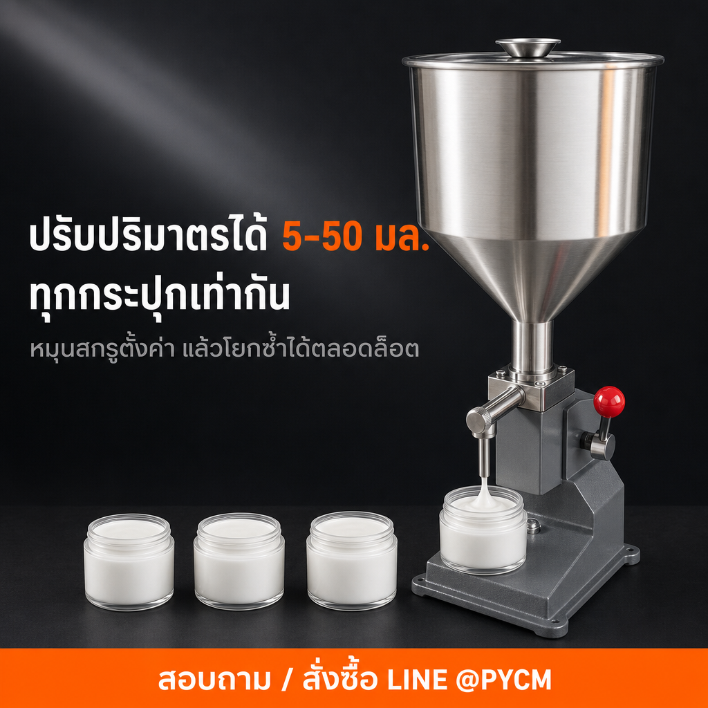 ปรับปริมาตรได้ 5-50 มล. ทุกกระปุกเท่ากัน