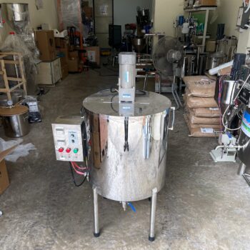 เครื่องกวนครีม ถังกวนควบคุมอุณหภูมิ ถังสแตนเลส หม้อต้มไฟฟ้า 100L พร้อมระบบฮีตเตอร์ทำความร้อน