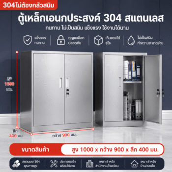 ตู้เก็บเอกสารสแตนเลส (มีให้เลือก 26 แบบ • เกรด 201/304)