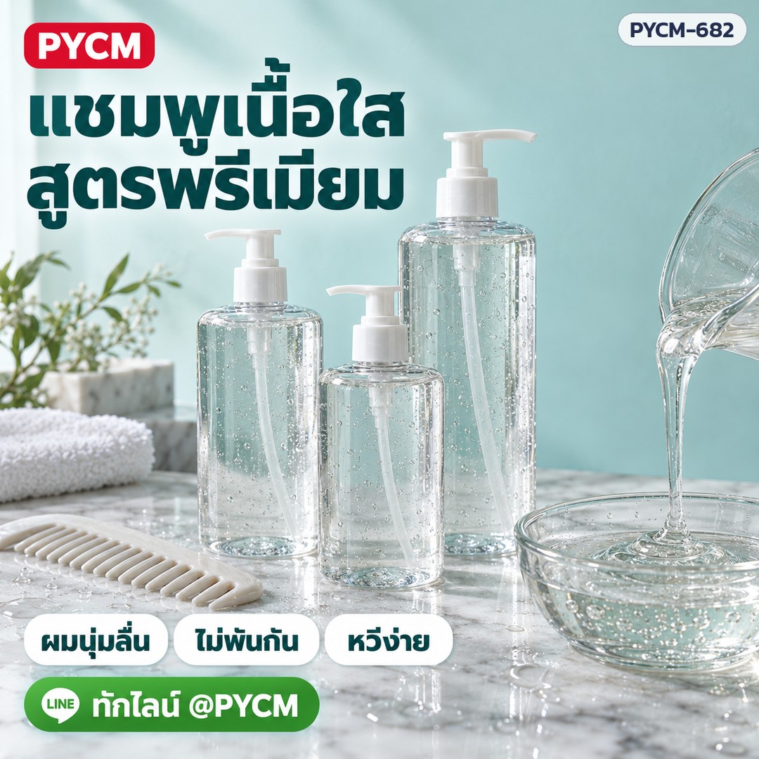 ชุดทำ แชมพูเนื้อใส สูตรพรีเมียม 10 กก. ผมนุ่มลื่น ไม่พันกัน หวีง่าย อ่อนโยนต่อหนังศีรษะ PYCM-682