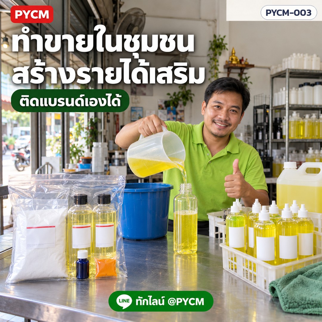 ชุดทำ น้ำยาล้างจาน 5 กก. ขจัดคราบมัน ล้างกลิ่นคาว ฟองดี ผสมเองง่าย PYCM-003 - Image 4