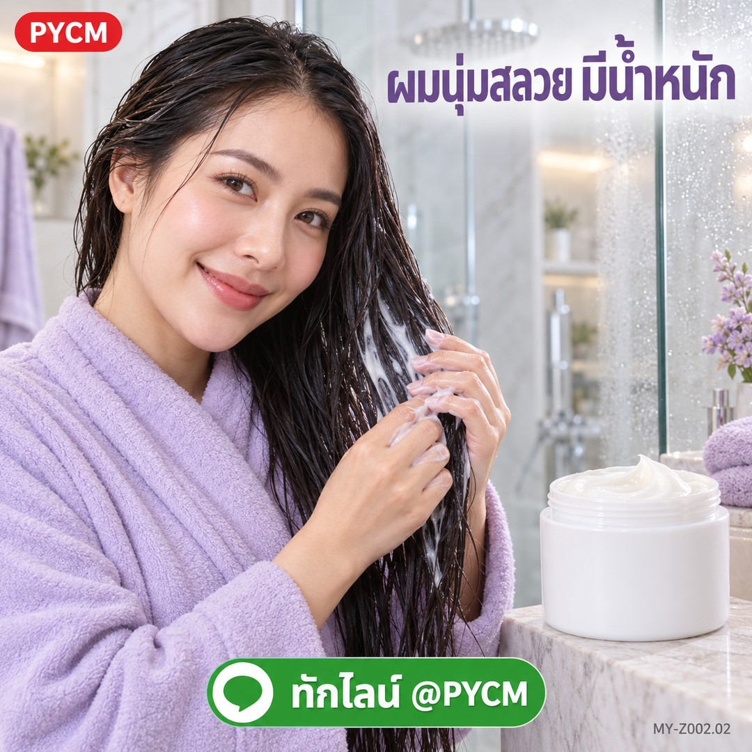 เบสครีมนวดผม พร้อมใช้ สูตร 2 แค่เติมน้ำหอม สารสกัด สี ผมนุ่มลื่น หวีง่าย MY-Z002.02 - Image 2