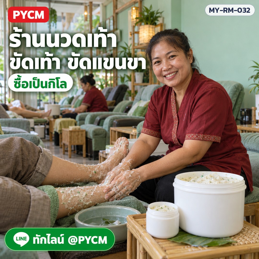 ครีมสครับข้าว ผสมสมุนไพร สูตรเย็น พร้อมใช้ เม็ดสครับละเอียด ขัดแล้วเย็นสดชื่น สำหรับสปา ร้านนวด และทำแบรนด์ MY-RM-032 - Image 4