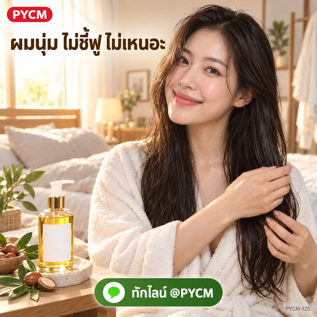 ชุดทำ แฮร์โค้ทบำรุงผม ไม่มีซิลิโคน ไร้สารกันเสีย น้ำมันอาร์แกน โจโจ้บา 1 กก. PYCM-125 - Image 2