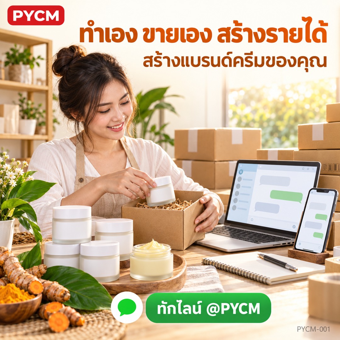 ชุดทำ ครีมแก้ฝ้า ลดจุดด่างดำ (1 กก.) สูตร Hot Process ขมิ้นชัน กลูต้าไธโอน PYCM-001 - Image 8