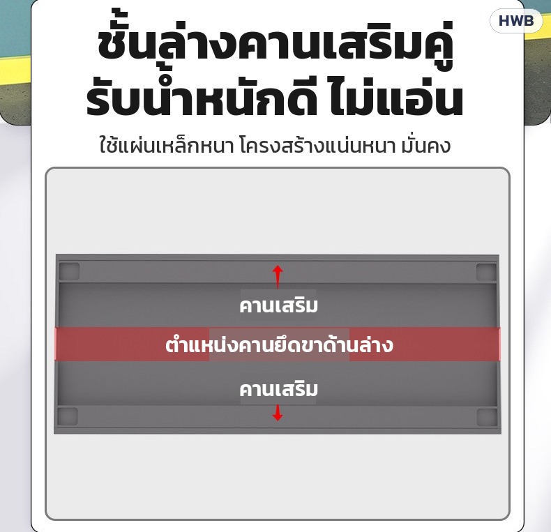 โต๊ะช่างเหล็ก 2 ชั้น หน้ายางเขียว มีล้อเบรก 4 นิ้ว โต๊ะทำงานโรงงาน โต๊ะซ่อมอิเล็กทรอนิกส์ 6 ขนาด 80-210 ซม. แบบลิ้นชัก - Image 8