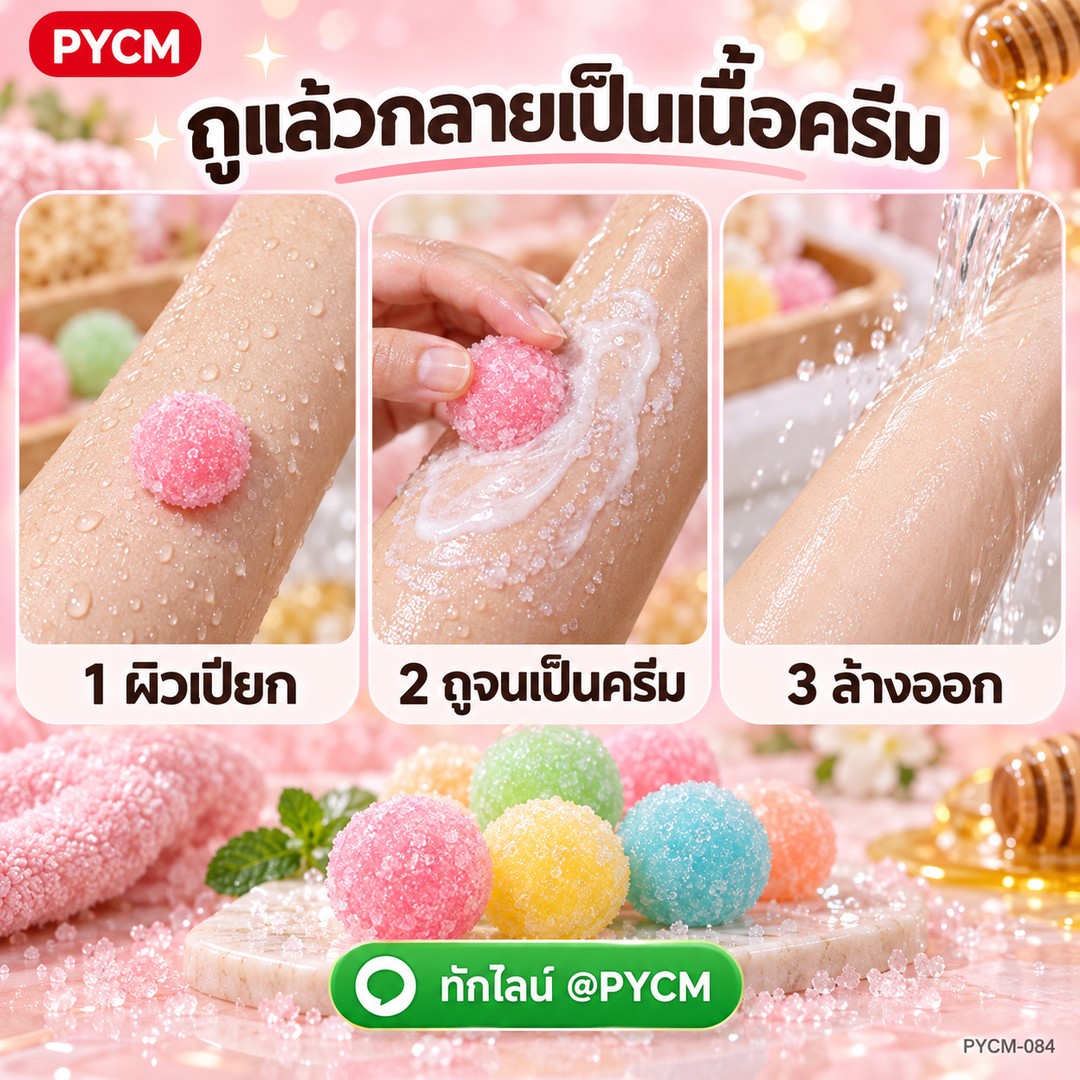 ชุดทำ สบู่สครับน้ำตาลเมือกหอยทาก 10 กก. (Sugar Snail Scrub Soap DIY Kit) ขัดผิวแล้วกลายเป็นเนื้อครีม PYCM-084 - Image 3