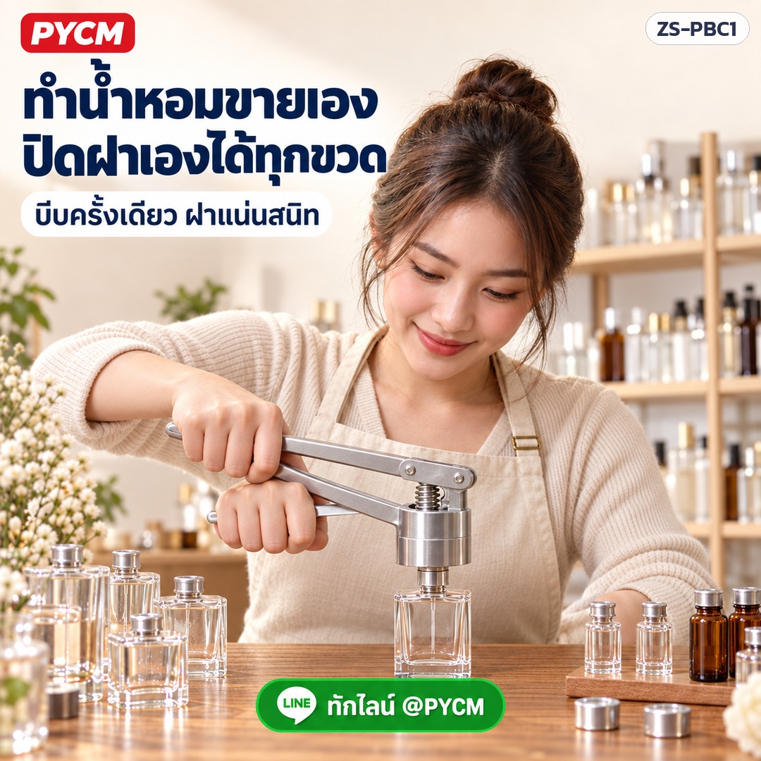 คีมหนีบปิดฝาอะลูมิเนียม มือบีบ ZS-PBC1 เครื่องปิดฝาขวดน้ำหอม ขวดไวแอล 13 / 15 / 20 มม. - Image 5
