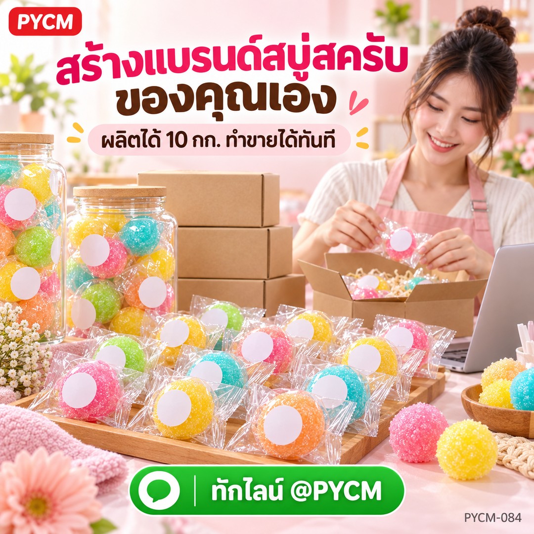 ชุดทำ สบู่สครับน้ำตาลเมือกหอยทาก 10 กก. (Sugar Snail Scrub Soap DIY Kit) ขัดผิวแล้วกลายเป็นเนื้อครีม PYCM-084 - Image 5