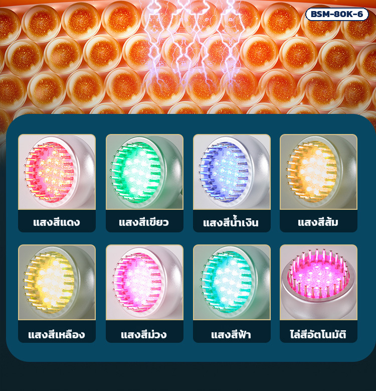 เครื่องดูแลผิวหน้าและเรือนร่าง 80K รุ่น 6 หัวในเครื่องเดียว RF / 80K / สุญญากาศ / BIO&LED / หัวเย็น จอสัมผัส - Image 8