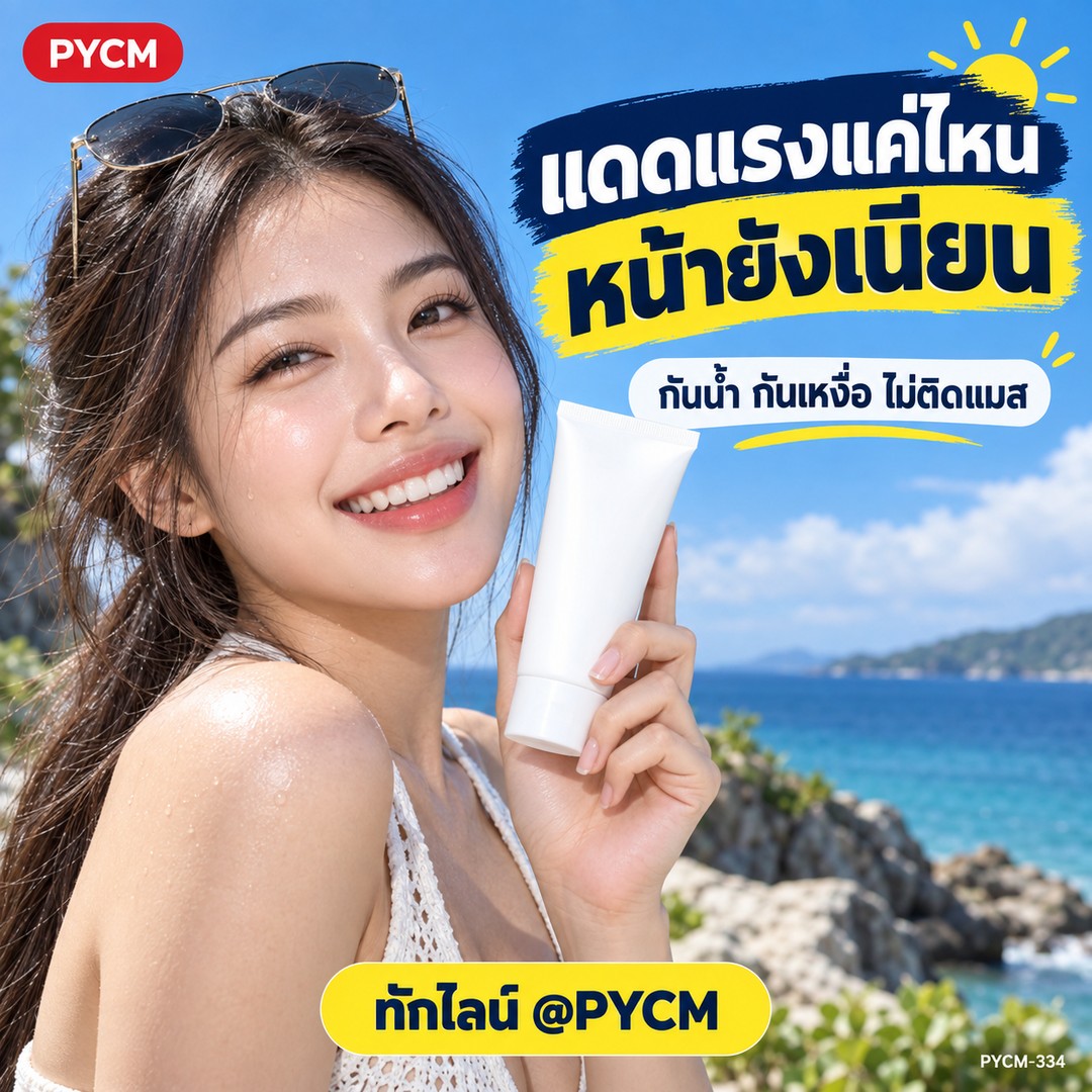 ชุดทำ กันแดด เบลอรูขุมขน สูตรกันน้ำกันเหงื่อ (1 กก.) ไม่ติดแมส PYCM-334 - Image 2