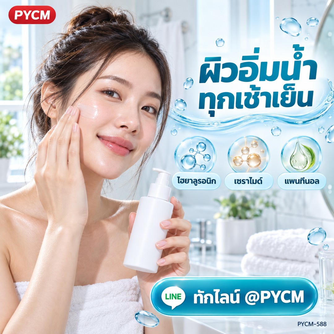 ชุดทำ มอยส์บูสเตอร์เจลครีม (10 กก.) ไฮยาลูรอนิก เซราไมด์ แพนทีนอล PYCM-588 - Image 2