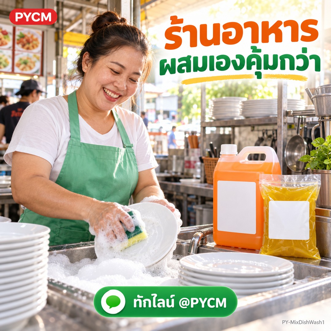 หัวเชื้อน้ำยาล้างจาน 1 กก. ผสมน้ำได้ 10 กก. แค่เติมน้ำ แต่งสี แต่งกลิ่นได้ PY-MixDishWash1 - Image 2