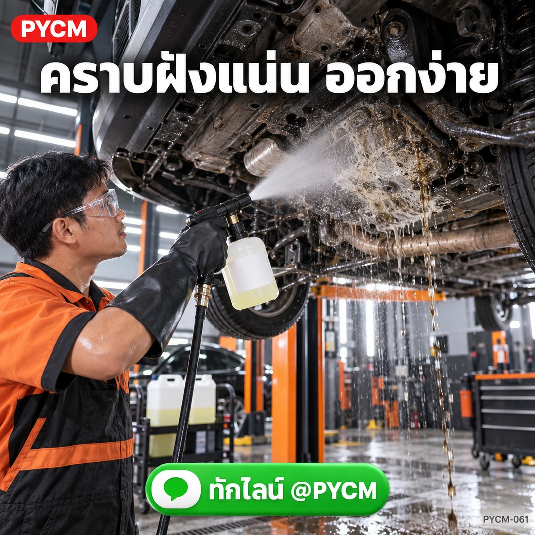 ชุดทำ น้ำยาล้างห้องเครื่อง ใต้ท้องรถ สลายคราบน้ำมัน จาระบี คราบสนิม (สูตรด่าง) 15 กก. PYCM-061 - Image 2
